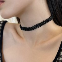 black beads ball choker