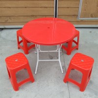 [엣모어]원형 접이식 테이블(80cmx72cm) 야외용 파라솔테이블