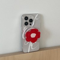 love bloom 아이폰 맥세이프 레드 그립 톡홀더 구슬