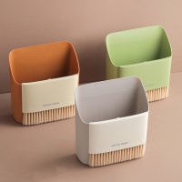 벽부착 미니 빗자루 휴지통 세트