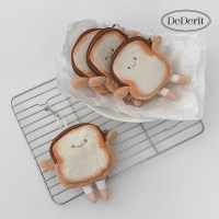 식빵 인형 동전 지갑 미니 파우치 키링 열쇠고리