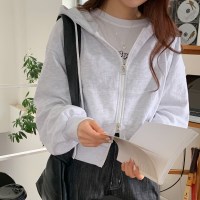 여자 캐주얼 투웨이집업 퍼프 후드집업