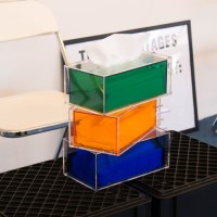 스퀘어 사각 아크릴 티슈 케이스