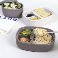 실리콘 도시락용기 직장인 도시락통 런치박스 3단분리가능