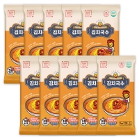 이지쿡 쫄깃 구포 김치국수 110g 면+스프 라면처럼 간편 1인분 10개