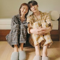 올드트리 체크 커플 파자마 잠옷세트