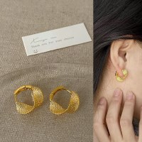 콜레닝 골드 원터치 볼드 링 귀걸이
