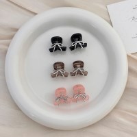 [2P세트] 미니 리본 집게핀 앞머리 머리핀 헤어 집게핀 3colors