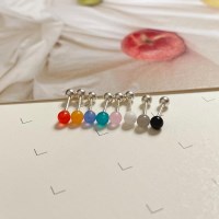 여자 베이직 컬러풀 반투명 볼 피어싱