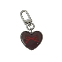 [올더세임스튜디오] 리본 하트 에폭시 키링(브라운)