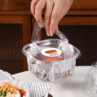 투명 손잡이 티라미스 보틀 케이크 용기 PET 케이스 500ml 10개 세트