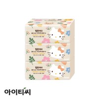 헬로키티 3겹 뽑아쓰는 무표백 대나무 팝업티슈(110매) 3입X1팩(3개