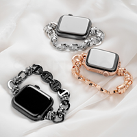 엔터콘 애플워치 슬림 할로우 체인 메탈 브레이슬릿 스트랩 10 SE 울