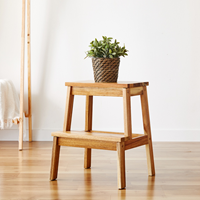 원목 스텝스툴 우드 협탁 화분받침대 화장대의자 보조 계단 의자 2co