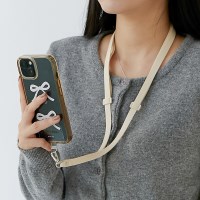 퍼니메이드 태그홀더 가죽 휴대폰 숄더 스트랩 길이조절 목걸이줄 전