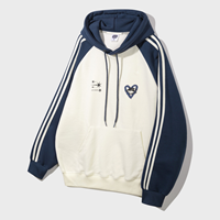 [기모추가]AVL 레글런 배색 트랙 오버핏 후드티 AVH844 7컬러