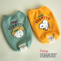 [Peanuts] 피너츠 빈티지 레터 기모 티셔츠
