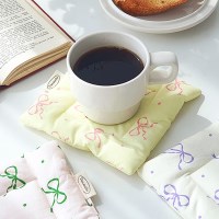 상상공간 너무 사랑스러운 플레이트 리본 패브릭 티코스터