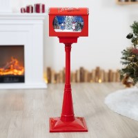 크리스마스 편지통 오르골 대형 장식 고급 LED 눈내리는 120cm