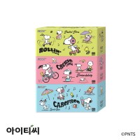 피너츠 스누피 2겹 플레이 미용티슈(200매) 3입X1팩(3개입)