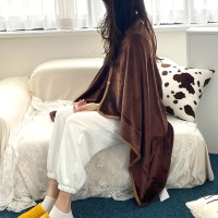 극세사 똑딱이 담요 버클 어깨 숄 무릎 담요 사무실 학생 수면 망토