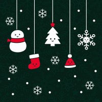 크리스마스 스티커 윈도우 시트지 LMXM-016 귀여운 오너먼트