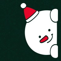 크리스마스 스티커 윈도우 시트지 LMXM-221 미니 까꿍 눈사람 (우)