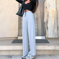 여자 찰랑핏 가을 와이드핏 밴딩 스판 바지