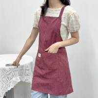여자 4컬러 다용도 어깨형 린넨 앞치마