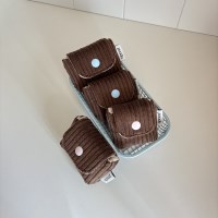 corduroy mini pouch (brown)