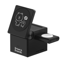 라인프렌즈 브라운 EZ Trip 3in1 맥세이프 무선 충전기(799720)