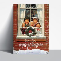 크리스마스 포스터 겨울을 기다리는 일러스트 포스터