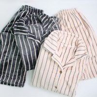 커플 수면 잠옷 세트 밍크극세사 스트라이프 파자마 홈웨어 잠옷선물