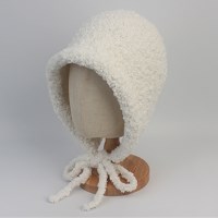 Fleece White Bonnet Hat 보닛햇