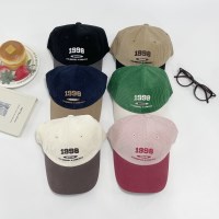 여성 데일리 모자 1998 코듀 배색 볼캡