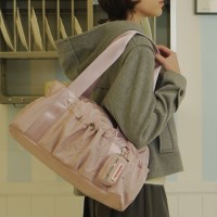 [파우치세트] glossy shoulder duffel bag _Lilac pink