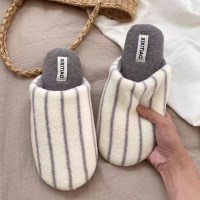포근한 라인 실내화 남성용 여성용 슬리퍼 2color