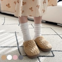 니트 베어 털실내화 뽀글이 곰돌이 남녀공용 사무실 거실 슬리퍼