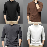 남성 기모 긴팔티셔츠 반폴라 가을 겨울 반목티셔츠