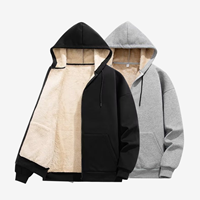 융털 기모 남자 후드집업 오버핏 폴리에스테르 후드티