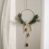 빈티지 벨 골드링 리스 데코