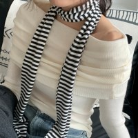 모누누 스트라이프 단가라 머플러 얇은목도리 3 color