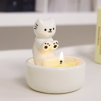 실리밀 티라이트 고양이 캔들 홀더 인테리어 오브제