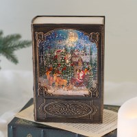 빈티지 북 워터볼 오르골 크리스마스 선물 장식 소품