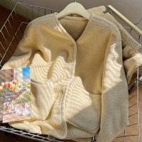 극세사 뽀글이 양털 가디건st 겨울 수면잠옷 홈웨어