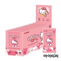 헬로키티 러블리 휴대용 물티슈(10매)X15팩+전용 박스케이스