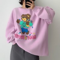 양기모 곰돌이 3컬러 오버핏 겨울 맨투맨