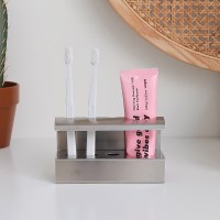 스텐 칫솔꽂이 치약 홀더 거치대