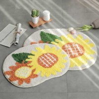 해바라기 극세사 발매트 욕실 주방 현관 논슬립 발매트