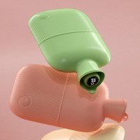 온도 표시 실리콘 보온 물주머니 핫팩 아이보리